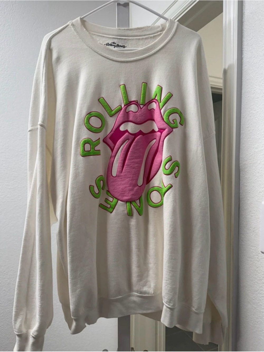 Women’s Sweatshirt with Pink & Green Graphic